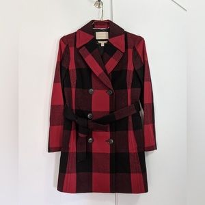 Banana Republic Buffalo Plaid Coat